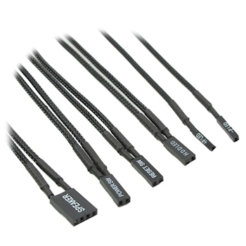 Front Panel. U-HD Braid Sleeved Cable Sets (6pc Kit), 2 Colours